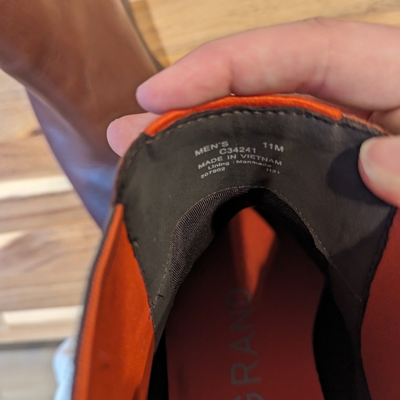 COLE HAAN CHELSEA Boots ZERØGRAND Waterproof OMNI Men's 11 Brown Pull-On - Picture 4 of 6